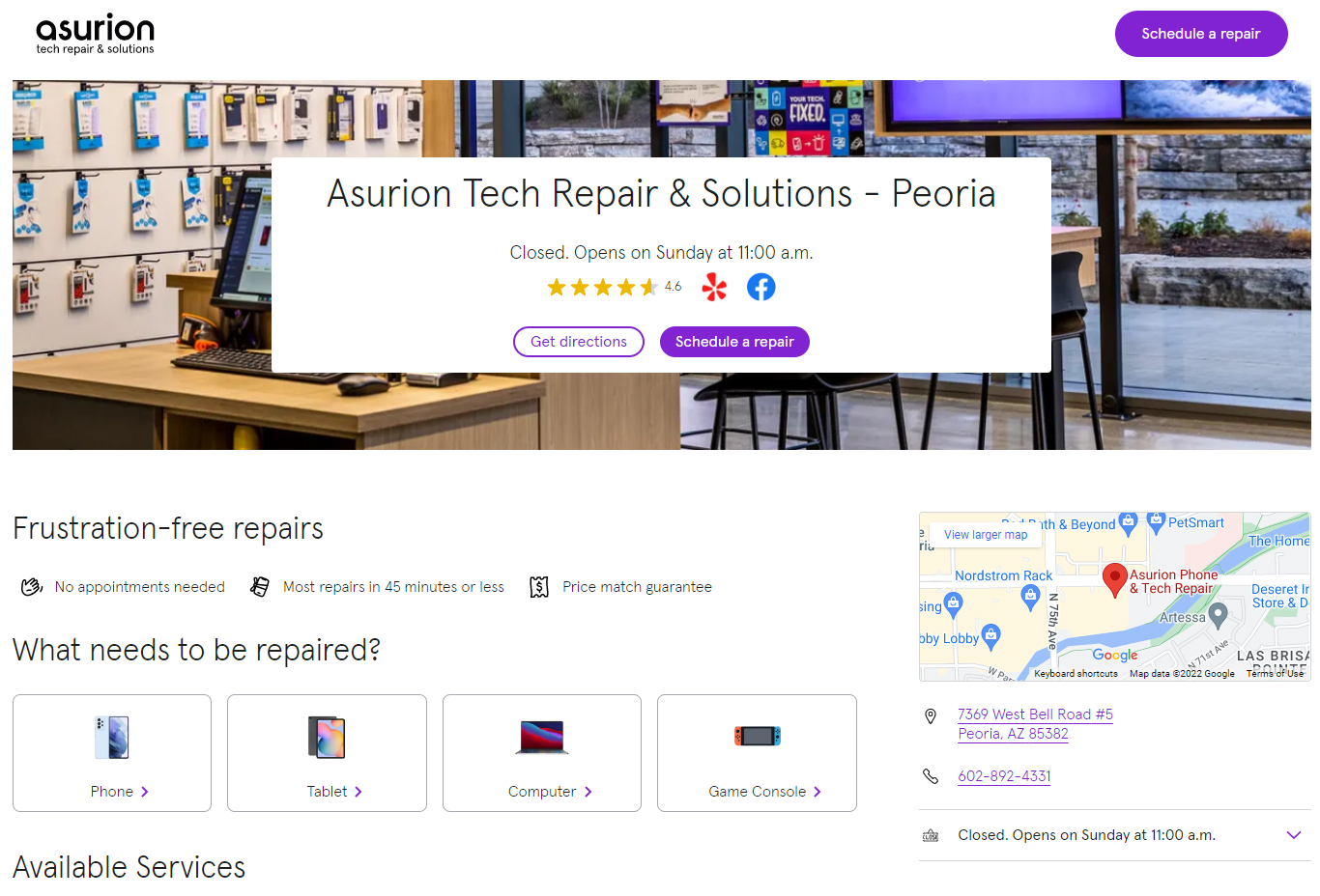 Asurion Location Page